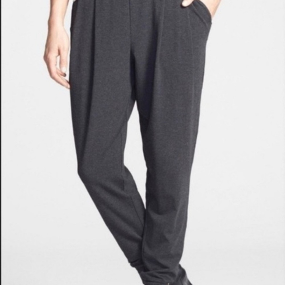 Eileen Fisher Charcoal Slouchy Pleated Jogger Pant Size XL Plus 1X Gray soft air